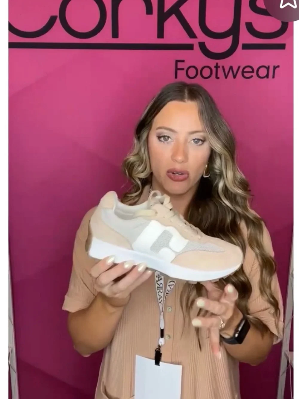 Corkys Neutral Beige & White Women’s Sneakers